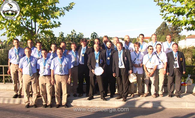 Podium del mundial de pesca a mosca Portugal 2006 podium